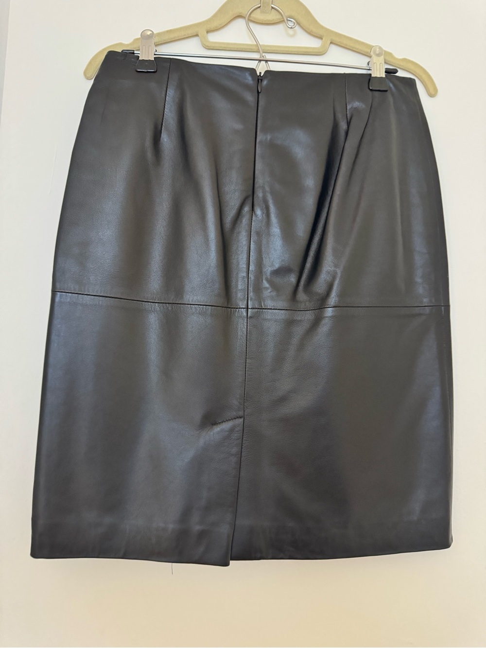 Chaiken Black Leather Pencil Skirt